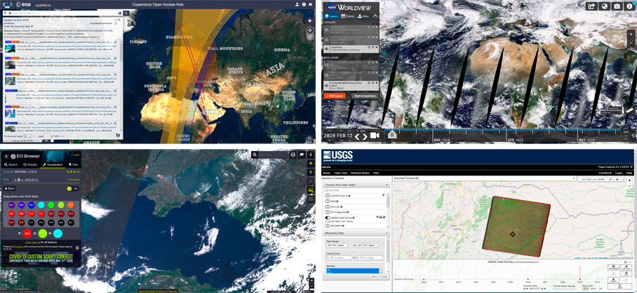 Plataformas de descarga de imágenes satélite