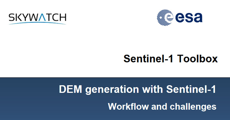 Manual de creación de archivos DEM con datos radar de Sentinel 1