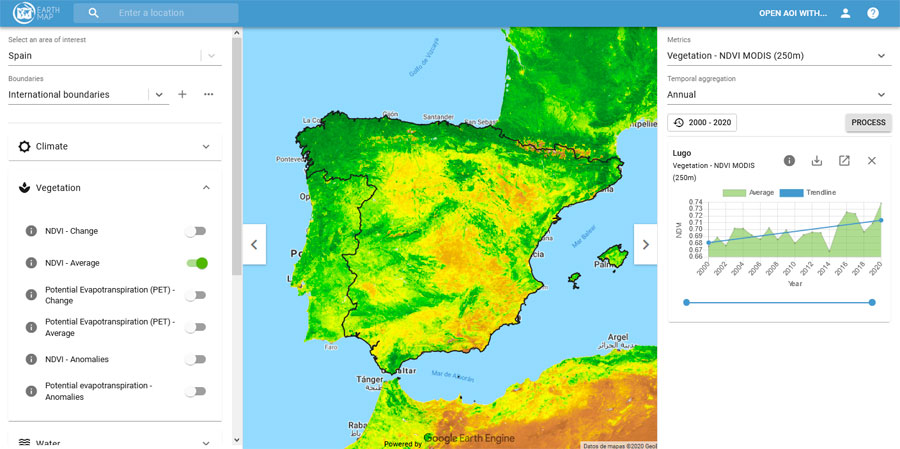 Graficas en Earth Map