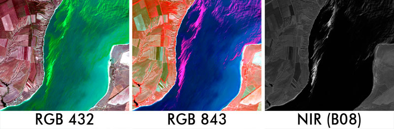 filtros RGB para identificación de algas