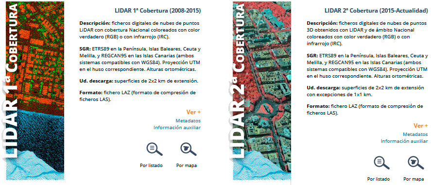 Descarga de datos LiDAR