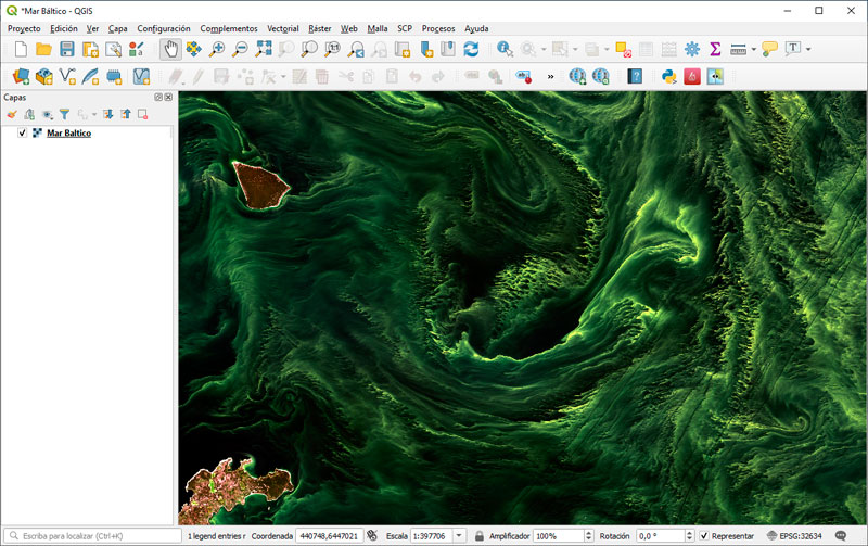 Cálculo del índice FAI para la identificación de algas en QGIS