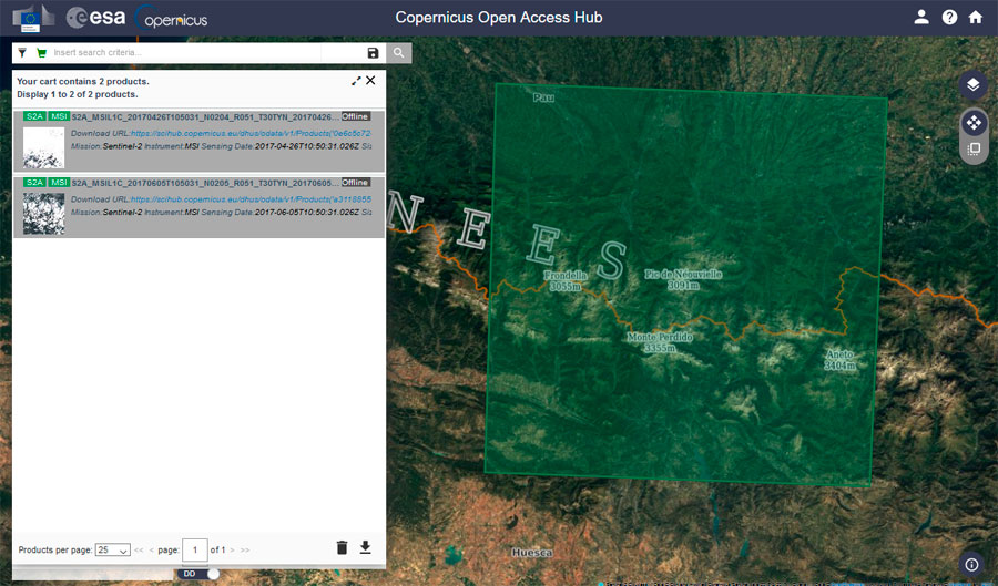 Copernicus Open Acces Hub LTA Long Term Archive