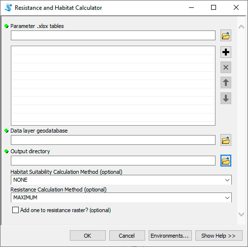 Toolbox para mapas de resistencia de especies y calidad de hábitat