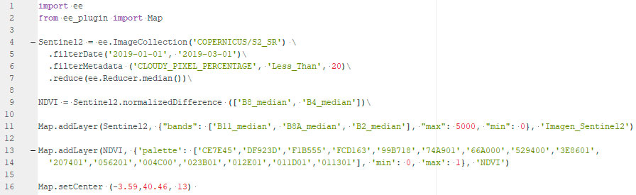 Codigo Python para análisis de imágenes satélite