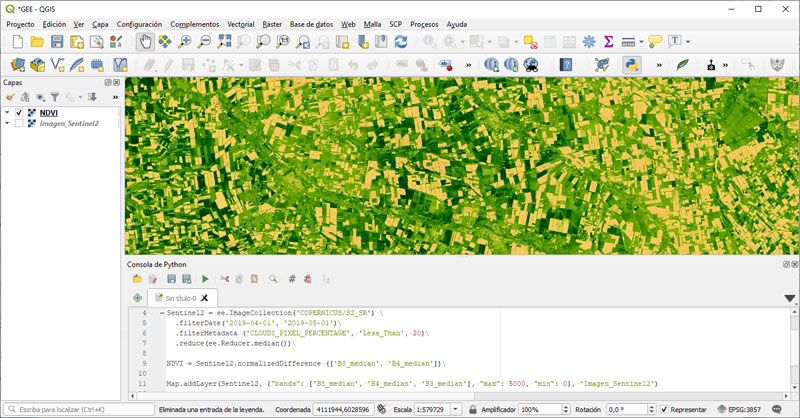 Plugin de Google Earth Engine para QGIS