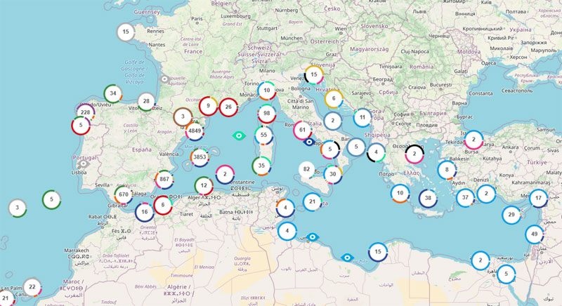 Cartografía de especies marinas