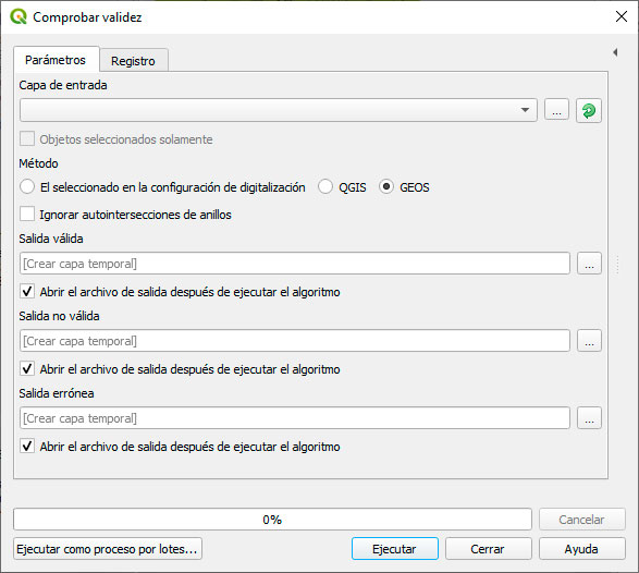 Geometría y topología en QGIS