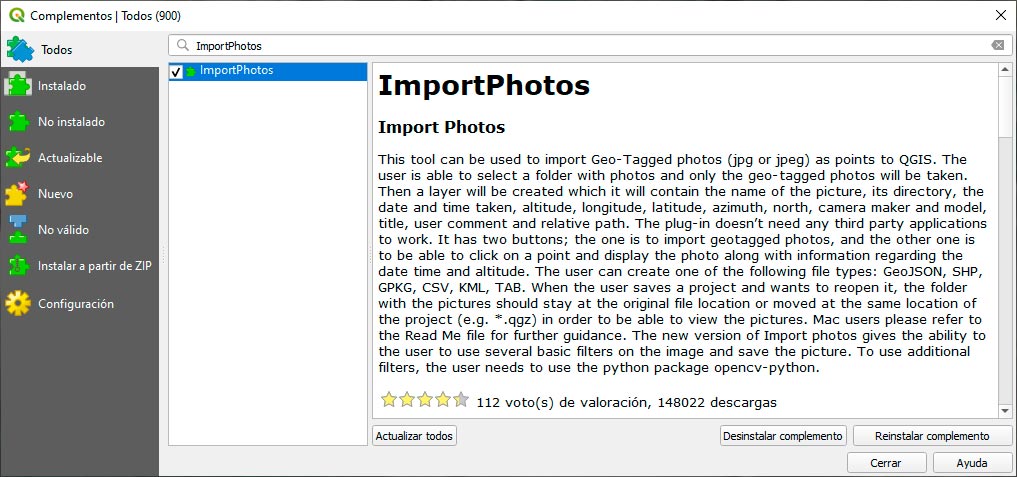 Geolocalizar fotos en QGIS 