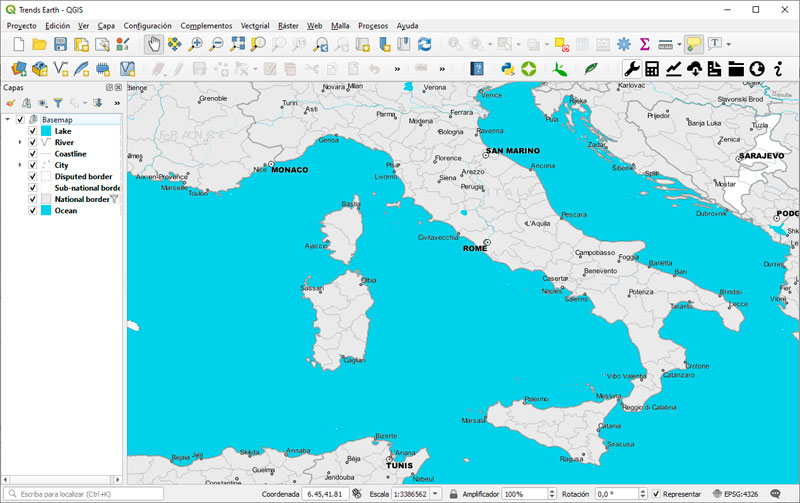 Descarga de mapas base en QGIS