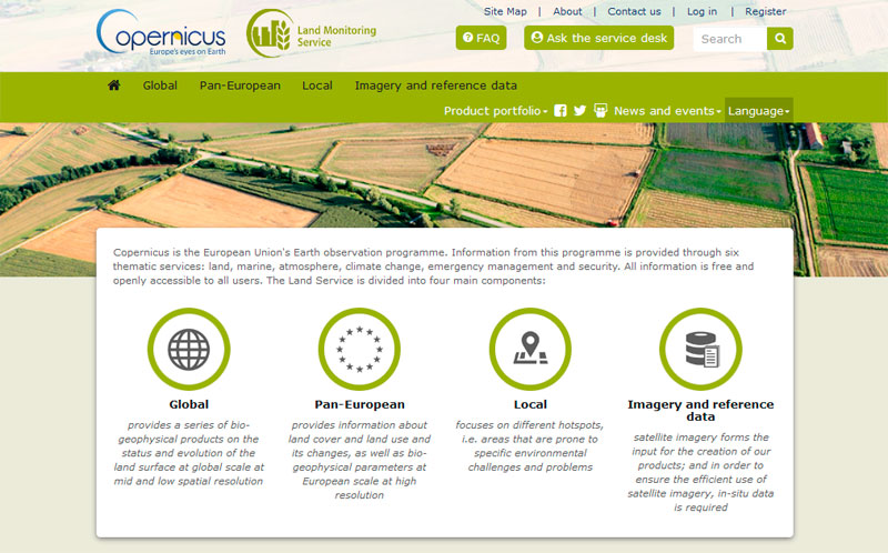 Copernicus GLobal Land portal