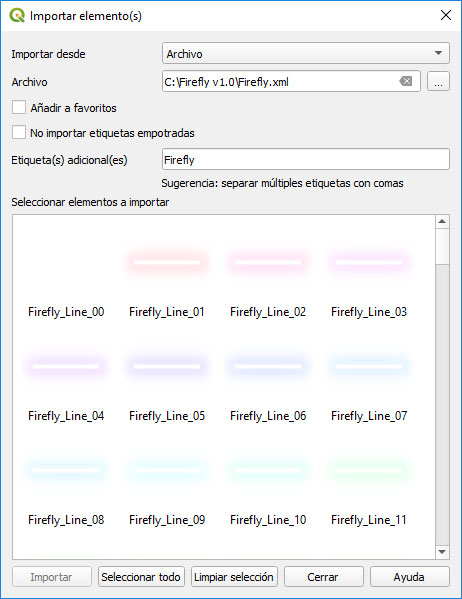 Importar simbología en QGIS mediante XML