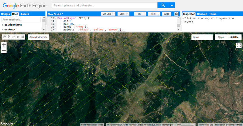 Datos LiDAR de dosel arbóreo