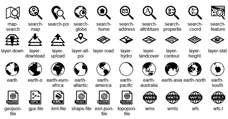 Descarga de iconos geográficos para visores y aplicaciones GEO