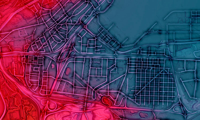 Mapas de relieve del territorio 3D