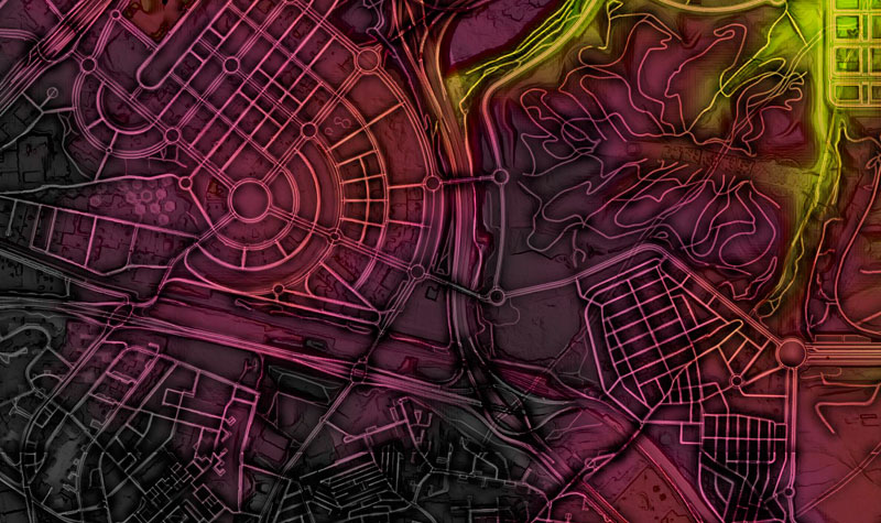 Mapa base de catastro y callejero 3D