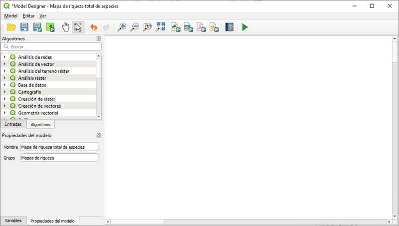 Crear modelos de flujo de trabajo en QGIS