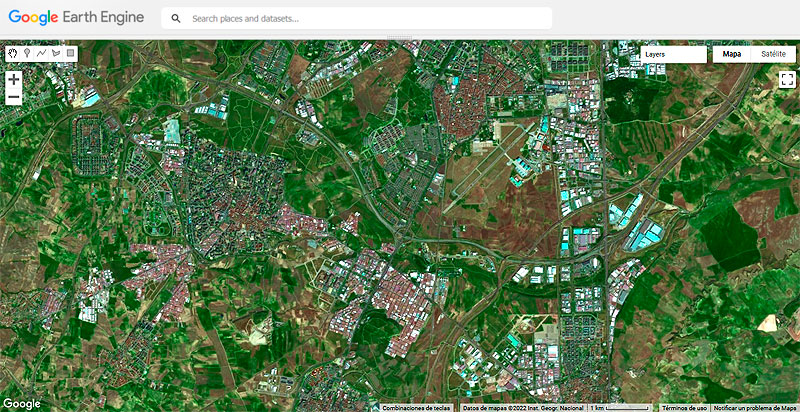 Refinado pancromático Pansharpening con Landsat 9 en Earth Engine