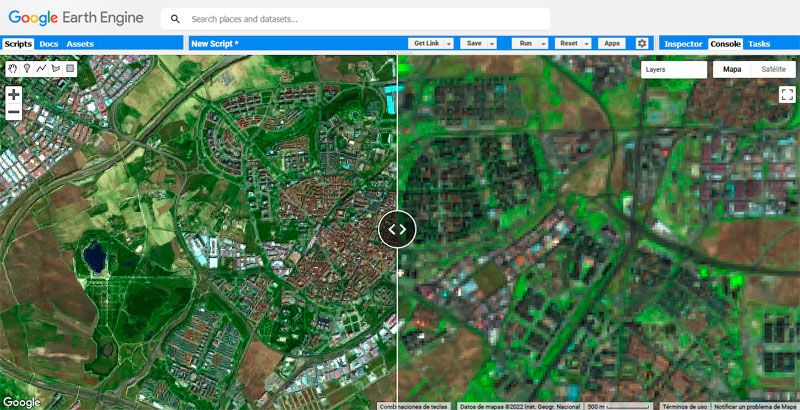 Redimensionado de píxel de imagenes satelitales Landsat 9