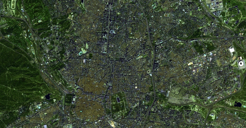 Refinado pancromático con pansharpening en Landsat 9 con Google Earth Engine