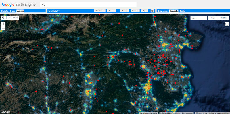 Incorporar citas de distribución de especies en Earth Engine