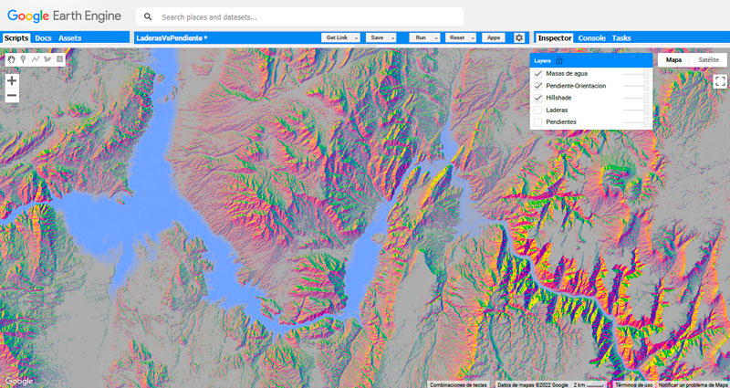 Mapas combinados de pendiente y ladera