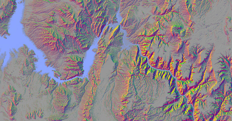 Análisis morfológicos combinados de pendiente y ladera en Earth Engine