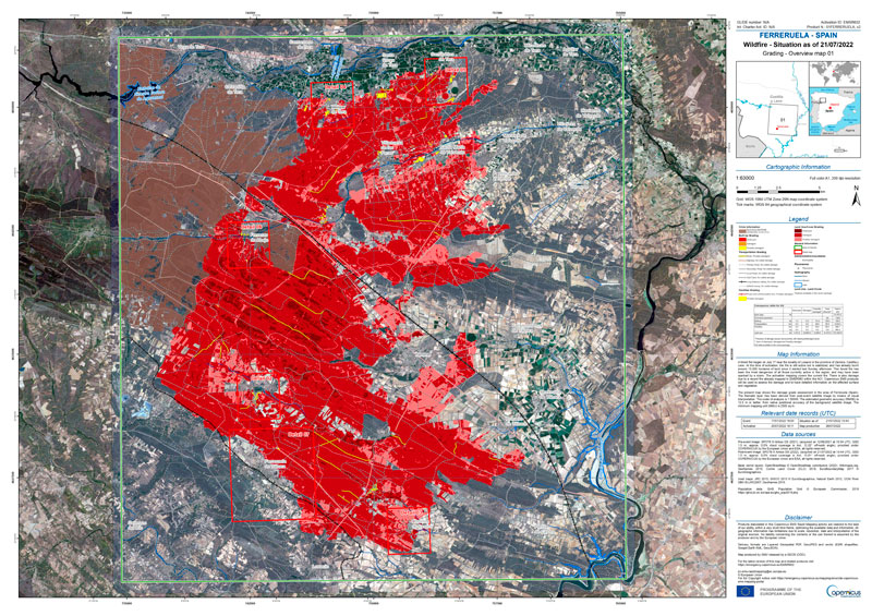 Mapa de impacto ante riesgos naturales