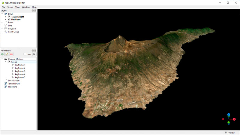 Visualización de cartografía en 3D con QGIS