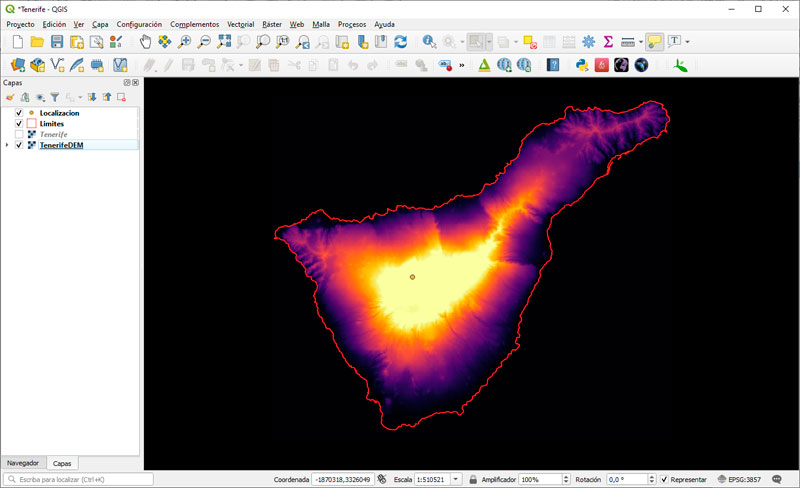 Representación 3D en QGIS con ArcScene